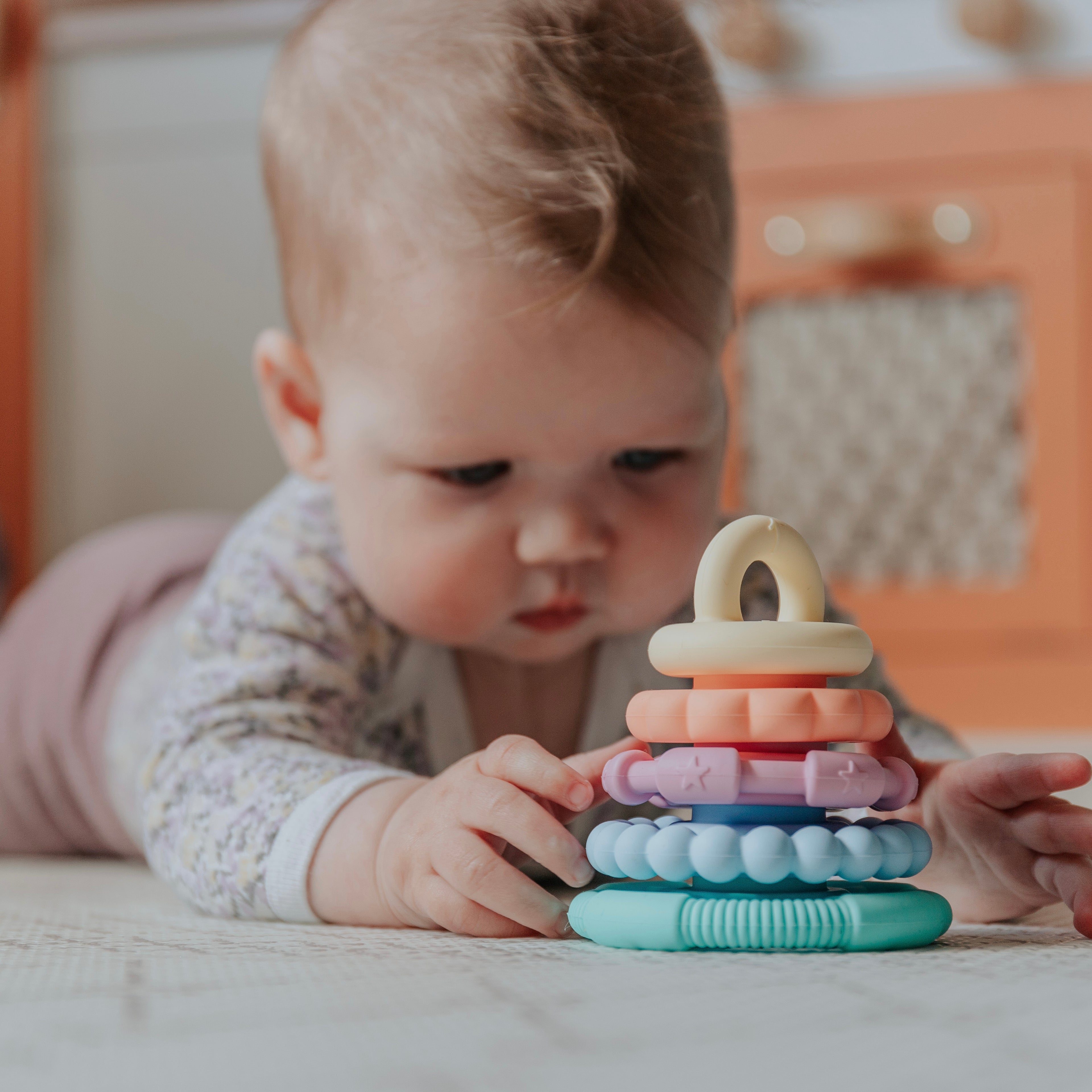 Rainbow Stacker & Teether Toy | Pastel