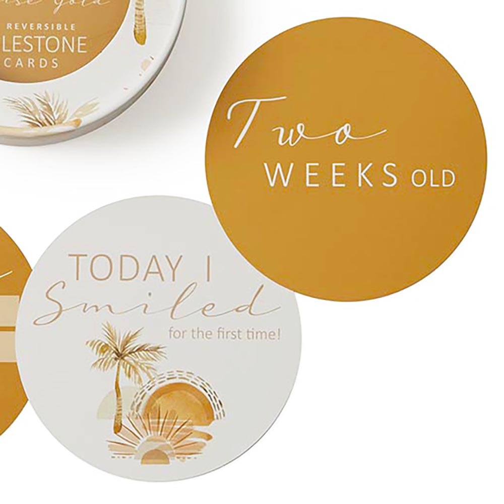 Paradise & Sunrise Reversible Milestone Cards