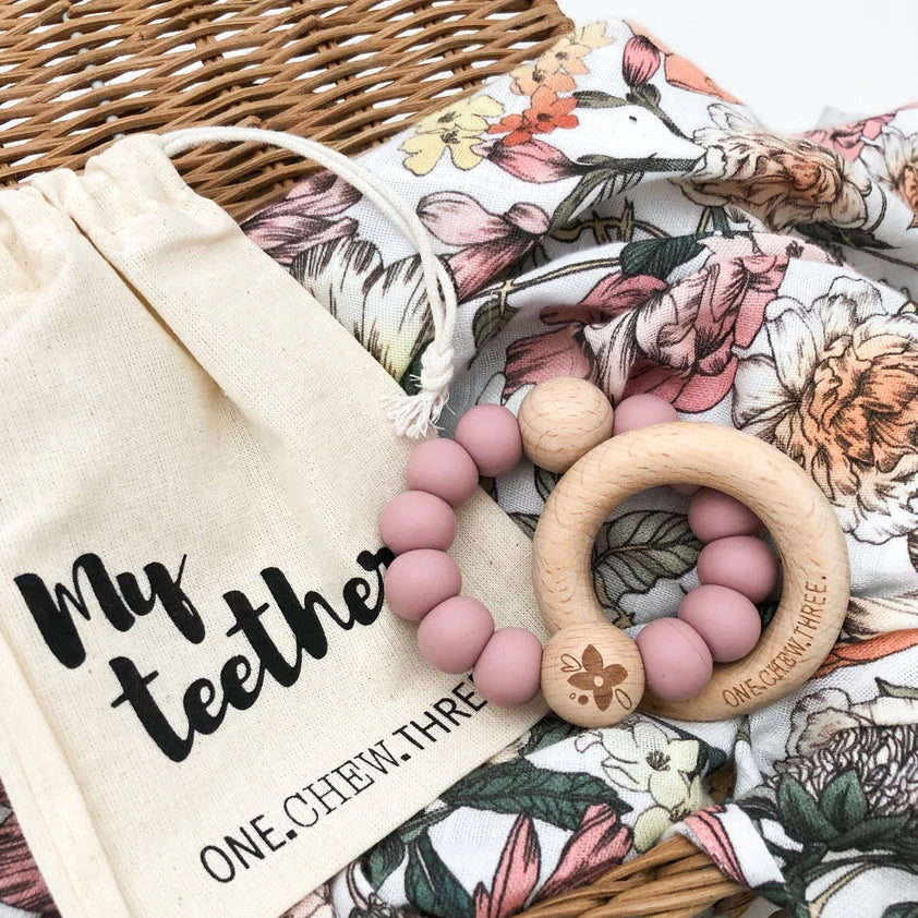 Elements | Rattle Silicon & Wood Teether