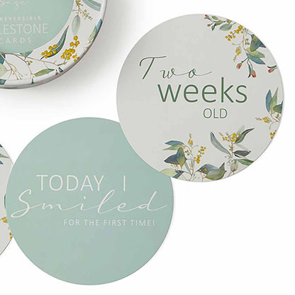 Eucalypt &amp; Sage Reversible Milestone Cards