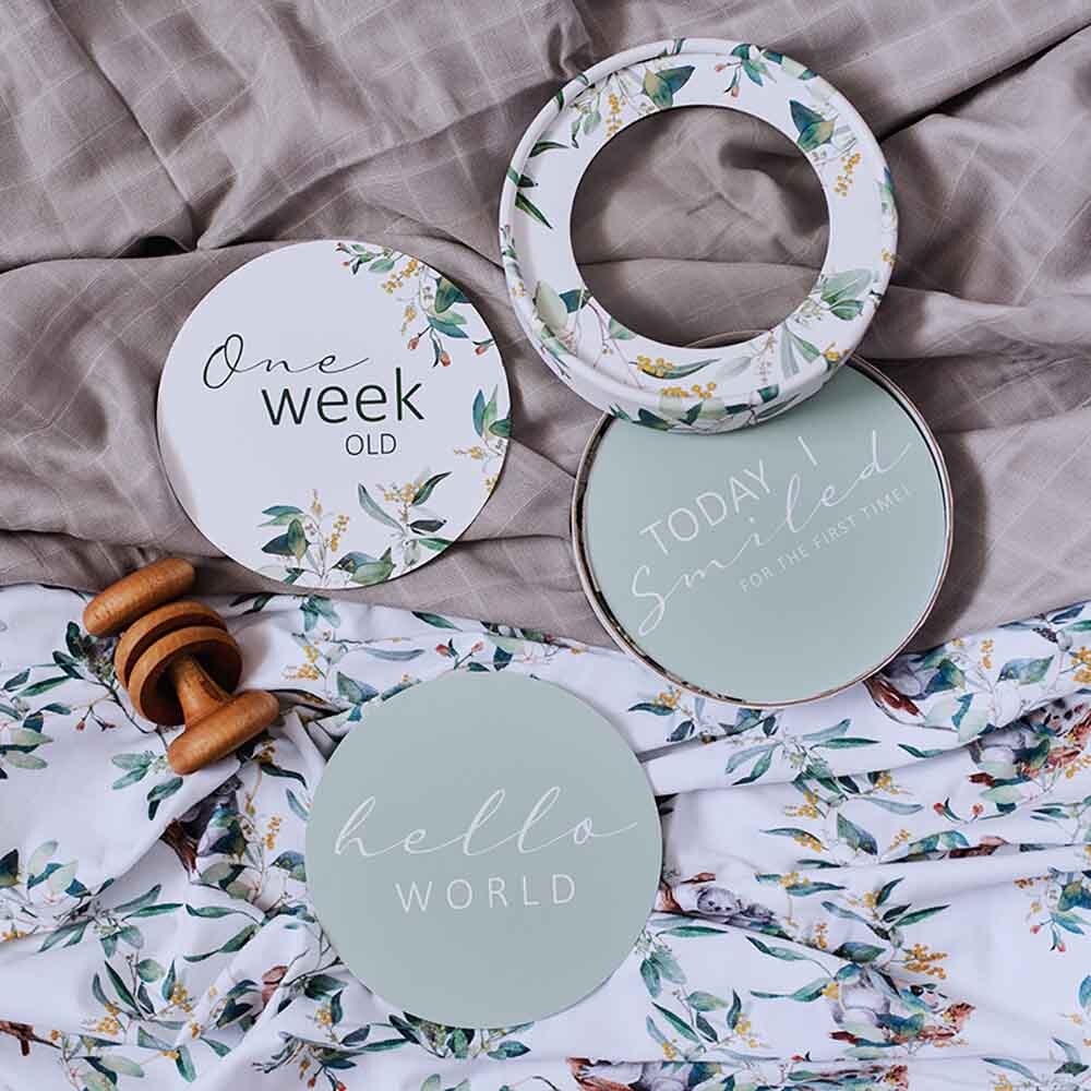 Eucalypt &amp; Sage Reversible Milestone Cards