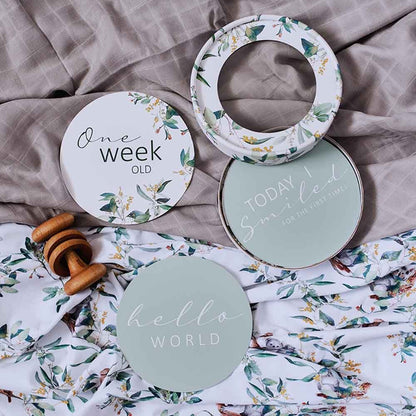 Eucalypt &amp; Sage Reversible Milestone Cards