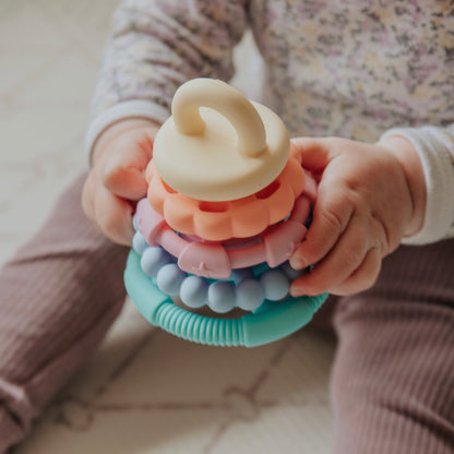 Rainbow Stacker &amp; Teether Toy | Pastel