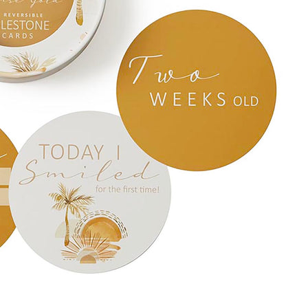 Paradise &amp; Sunrise Reversible Milestone Cards