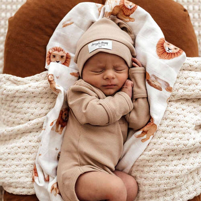 Pebble | Ribbed Organic Knotted Beanie